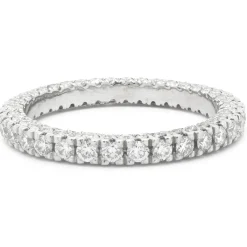 14 Karat White Gold Diamond Eternity Band with Side Diamonds