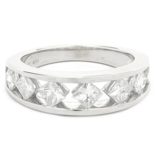 14 Karat White Gold Diamond Band