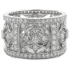 18 Karat White Gold Diamond Maltese Cross Cigar Band