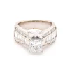 14 Karat White Gold Diamond Engagement Ring