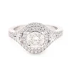 14 Karat White Gold Diamond Engagement Ring