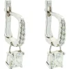 14 Karat White Gold Diamond Drop Earrings