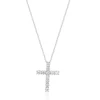 18 Karat White Gold Diamond Cross Necklace