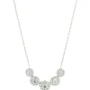 14 Karat White Gold Diamond Cluster Necklace