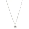 14 Karat White Gold Diamond Solitaire Necklace