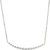 14 Karat White Gold Diamond Smile Necklace