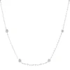 14 Karat White Gold Diamonds By The Yard Necklace