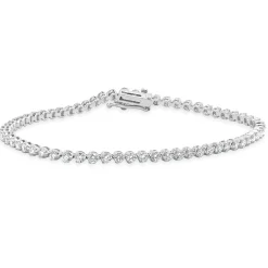 14 Karat White Gold Diamond Tennis Bracelet