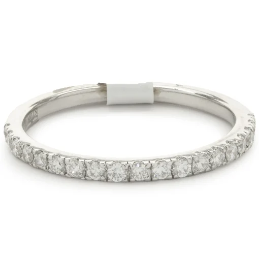 14 Karat White Gold Diamond Band