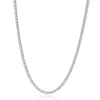 14 Karat White Gold Diamond Cluster Tennis Necklace