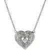 18 Karat White Gold Diamond Heart Necklace