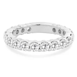 14 Karat White Gold Diamond Band