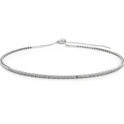 14 Karat White Gold Diamond Choker Necklace