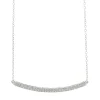 14 Karat White Gold Diamond Bar Necklace