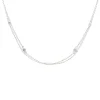 14 Karat White Gold Diamonds By The Yard Double Strand Necklace