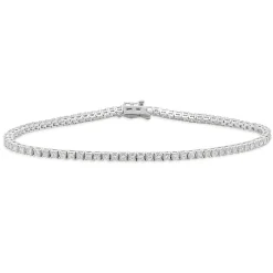 14 Karat White Gold Diamond Tennis Bracelet