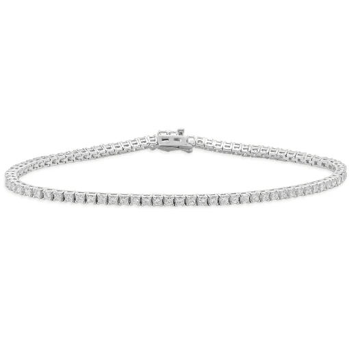 14 Karat White Gold Diamond Tennis Bracelet