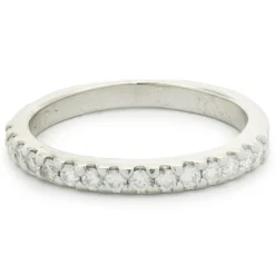 14 Karat White Gold Diamond Band