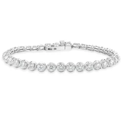 14 Karat White Gold Diamond Tennis Bracelet