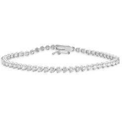 14 Karat White Gold Diamond Tennis Bracelet
