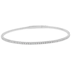 14 Karat White Gold Diamond Flex Bracelet
