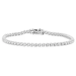 14 Karat White Gold Diamond Tennis Bracelet