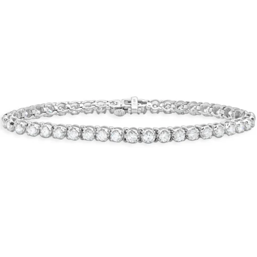 14 Karat White Gold Diamond Tennis Bracelet