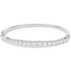 18 Karat White Gold Diamond Bangle Bracelet