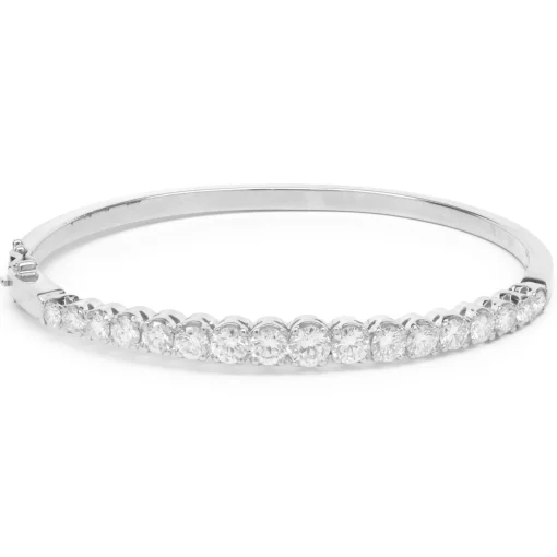 18 Karat White Gold Diamond Bangle Bracelet