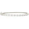 14 Karat White Gold Diamond Marquise Shape Bangle Bracelet