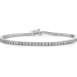14 Karat White Gold Diamond Tennis Bracelet