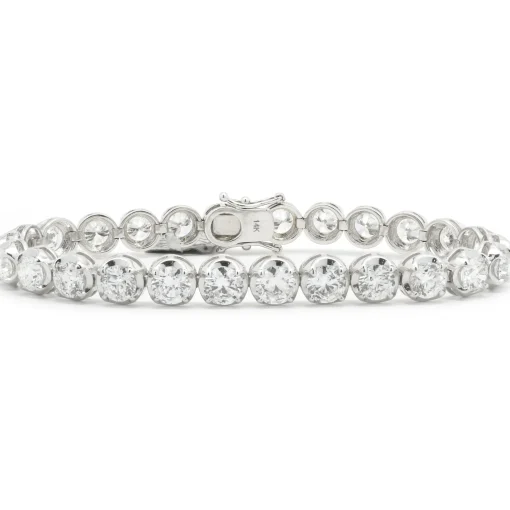 14 Karat White Gold Diamond Tennis Bracelet
