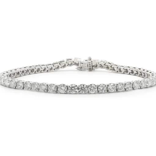 14 Karat White Gold Diamond Tennis Bracelet