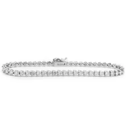 14 Karat White Gold Diamond Tennis Bracelet