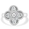 18 Karat White Gold Diamond Sweet Alhambra Ring
