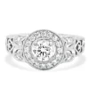 14 Karat White Gold Diamond Engagement Ring