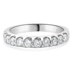 14 Karat White Gold Diamond Band