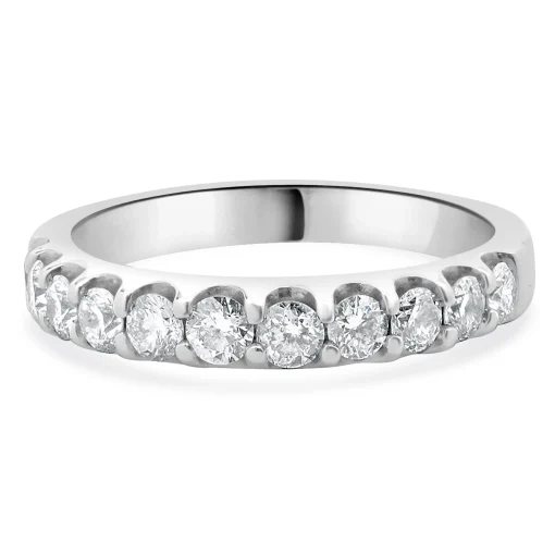 14 Karat White Gold Diamond Band