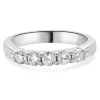 14 Karat White Gold Diamond Band