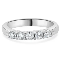 14 Karat White Gold Diamond Band