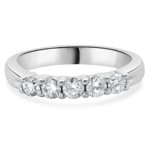 14 Karat White Gold Diamond Band