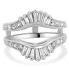 14 Karat White Gold Diamond Ring Guard