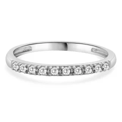10 Karat White Gold Diamond Band