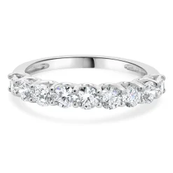 18 Karat White Gold Diamond Band