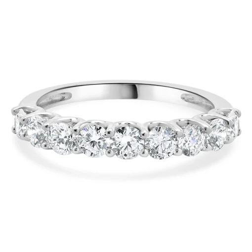 18 Karat White Gold Diamond Band