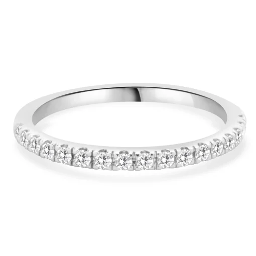 14 Karat White Gold Diamond Band