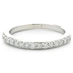 14 Karat White Gold Diamond Band