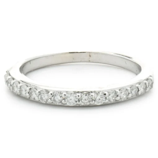 14 Karat White Gold Diamond Band