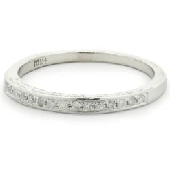 10 Karat White Gold Diamond Band