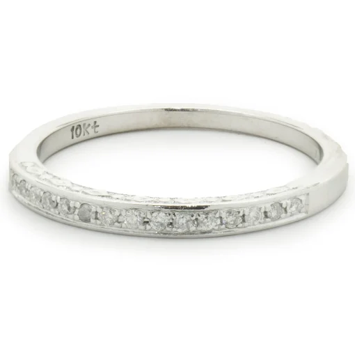 10 Karat White Gold Diamond Band